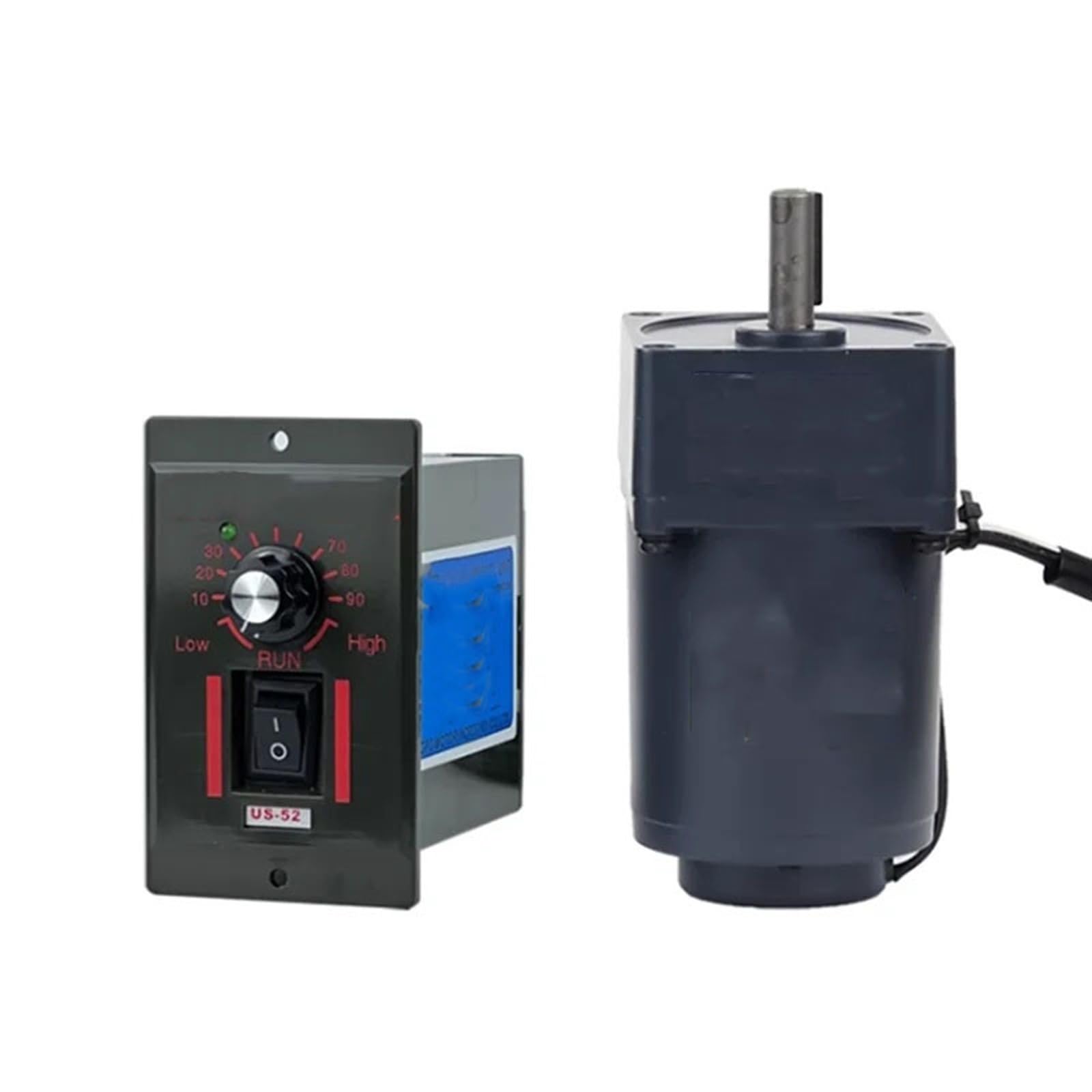 Motor ajustable de velocidad de CA de 25W, Motor de regulación de velocidad de marco monofásico de 220V CA de 80x80mm con controlador de velocidad CW CCW Reducción de par(15K)