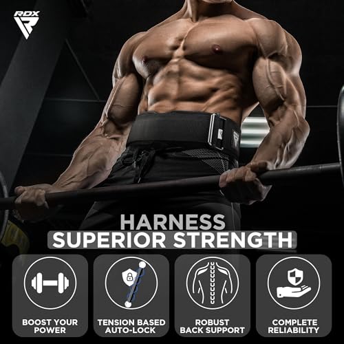 RDX Ceinture de Musculation Automatique Fermer À CLÉ, 4” Réglable Support Dos Lombaire, Powerlifting D'haltérophilie Bodybuilding Entraînement en Force Exercise Fitness Gym Levage Belt – Image 7