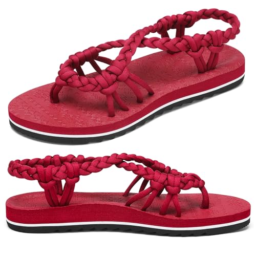 Women's Walking Sandals Arch Support Orthopedic Recovery Flats Sandals Cushion Adjustable Strap for Plantar Fasciitis