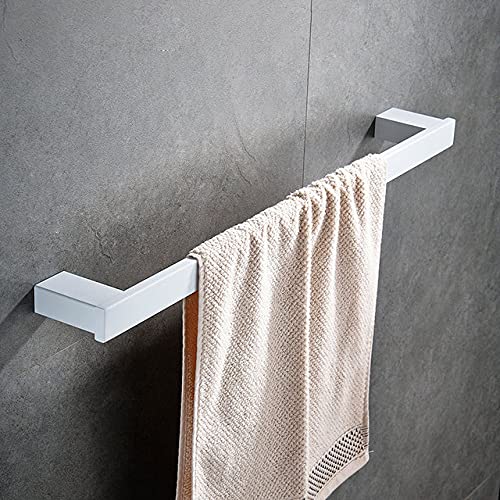 Juego completo de accesorios de baño blancos, gancho para bata, toallero, estante para pañuelos y soporte para cepillo de dientes, accesorios de baño elegantes funcionales y duraderos para soluciones