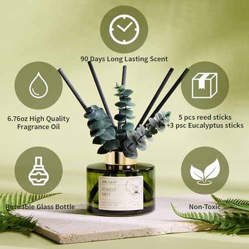  Airkeep Reed Diffuser Set for Bathroom & Home Decor
| Forest Mist Scent Reed Diffuser for House & Office
| Airkeep Esse