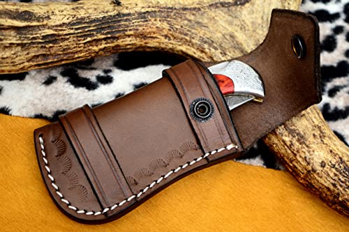 Alzafash Leather Knife Sheath, Edc Belt Loop Case Holder, Knife Holster For Belt, Pocket Knife Sheath For Folding Knives (Color:brown) #TOP4