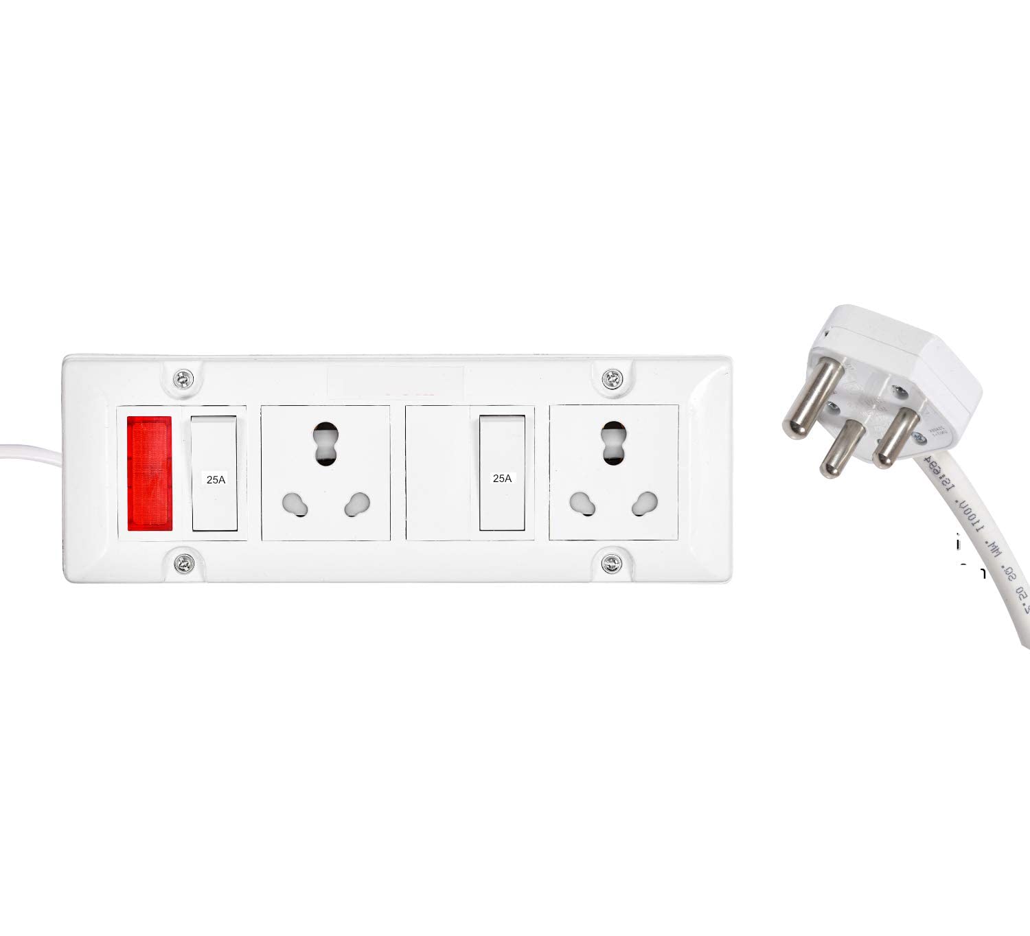 Pmw - Extension Board Multi Outlet 5000W 16A / 20A with Heavy Duty Long Wire Cord 15 Meter Cable 2+2 Way Socket with Safety Shutter for Small and Heavy appliances (4mm)-picture-40
