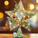 Large application : cette étoile de sapin de Noël scintillante est une décoration de sapin de Noël idéale pour renforcer l'atmosphère de Noël. Il est idéal pour la décoration des arbres de Noël, du Nouvel An, de Noël, des églises et des décorations de fête