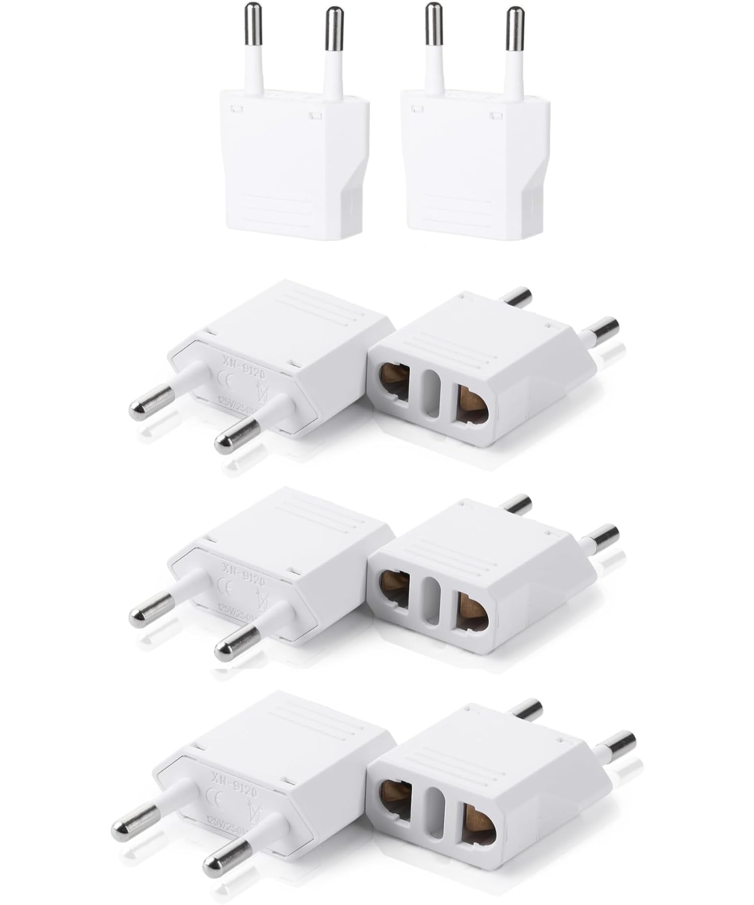 bates choice Bates European Plug Adapter, 8 Pack, Travel Adapter, US to Europe Plug Adapter, EU Adapter, Electrical Adapters, Converter Plug, EU to EE Adapter-picture-34