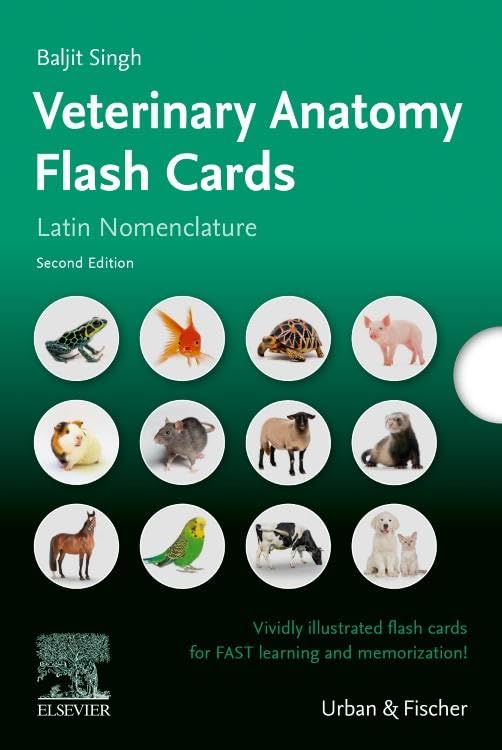 Lernkarten Veterinäranatomie / Veterinary Anatomy Flash Cards: nach Nomina Anatomica Veterinaria / Latin Nomenclature (Veterinärmedizin - Lehrbuch - Urban & Fischer-Verlag)