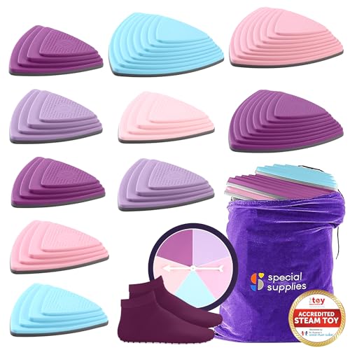 Image of Special Supplies Stepping Stones for Kids Indoor and Outdoor Balance Blocks Promote Coordination, Balance Strength Child Safe Rubber, Non-Slip Edging