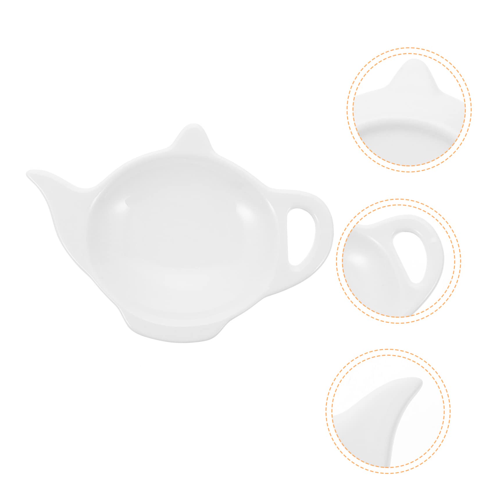 VALICLUD Teabag Tray and Coaster Set Heat-Resistant Ceramic Teabag Holder for Tea Lovers