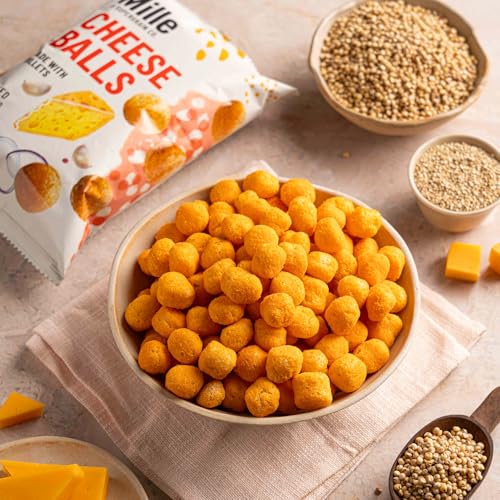 Image of Mille Cheese Balls | Not Fried, No Preservatives | Healthy Ready to Eat Millet Puff Snacks | Naturally Gluten Free| 35g