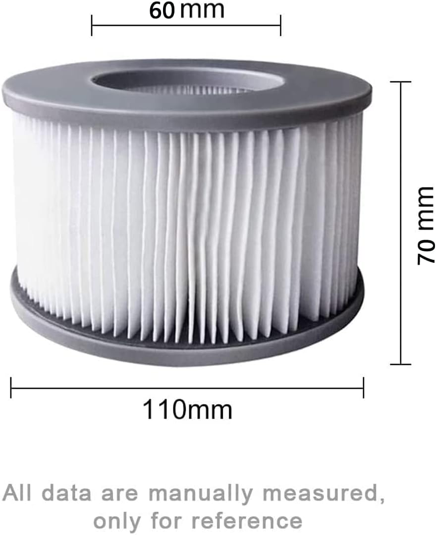 WuYan 6pcs Hot Tub Filters for MSpa Inflatable Pools, Enhanced Version Filter Cartridge Pump Fit for MSPA All Current Hot Tubs