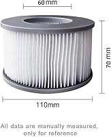 Vista 1 de WuYan 2 filtros de bañera de hidromasaje para piscinas inflables MSpa, versión mejorada de cartucho de filtro para MSPA todas las jacuzzis actuales