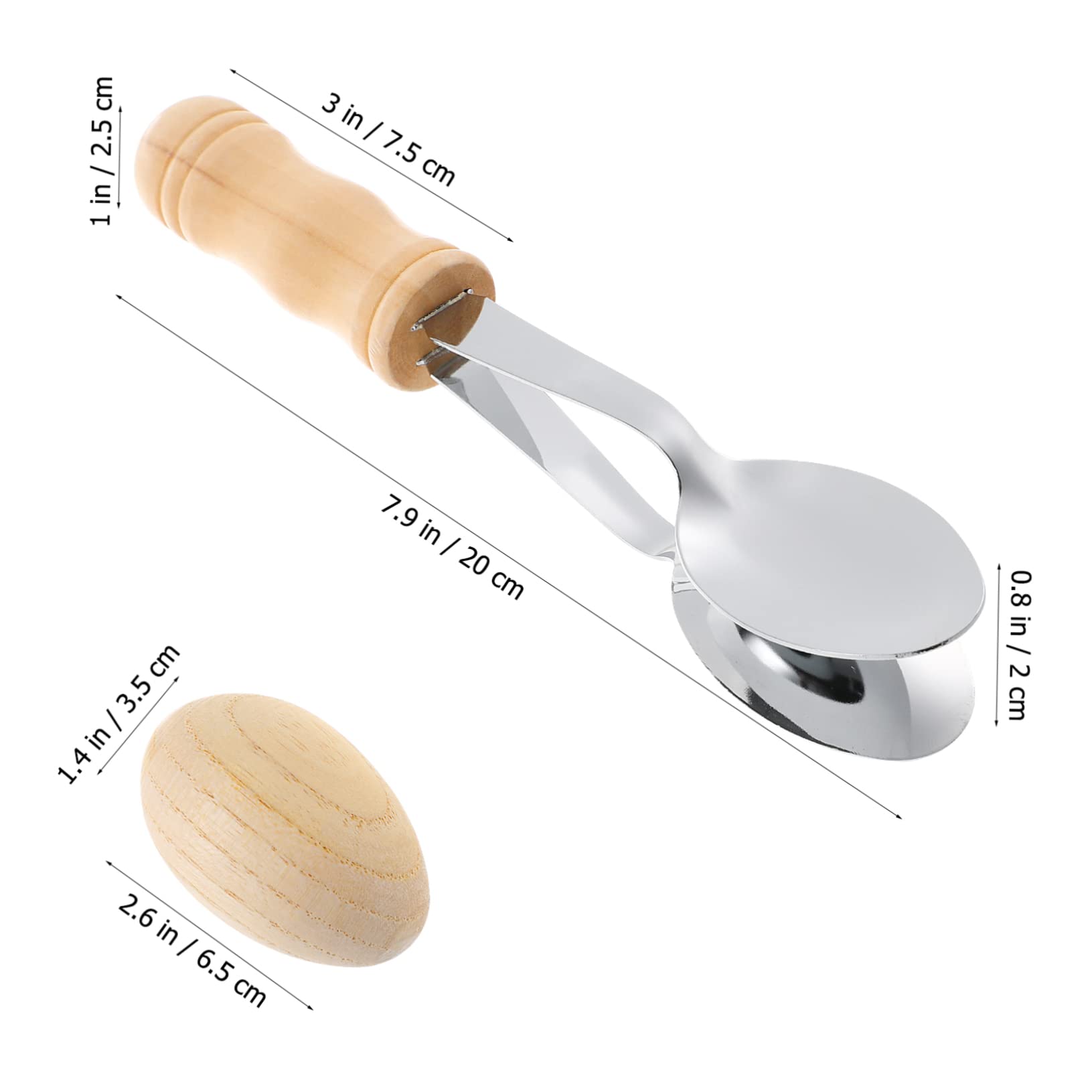 HANABASS Pair of Music Spoons Wooden Egg for Rhythm Folk Instruments Stage Performance