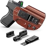 IWB Holster Compatible with Glock 43, 43X, 43X MOS - Concealed Carry Holster with Concealment Claw Ideal for Appendix Inside Waistband Tan