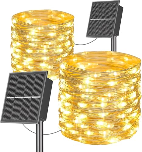 SOLARBABY Solar Lichterkette Aussen,2x20M 200 LED Solarlichterkette...