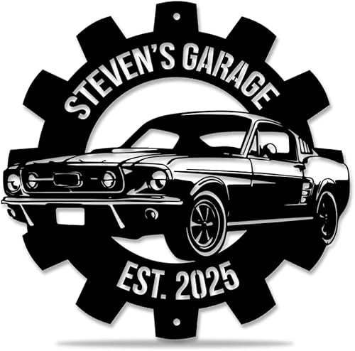 Miniatura 1 de Letrero de metal personalizado para garaje de padre, decoración personalizada para el hogar, regalos significativos para el día del padre,