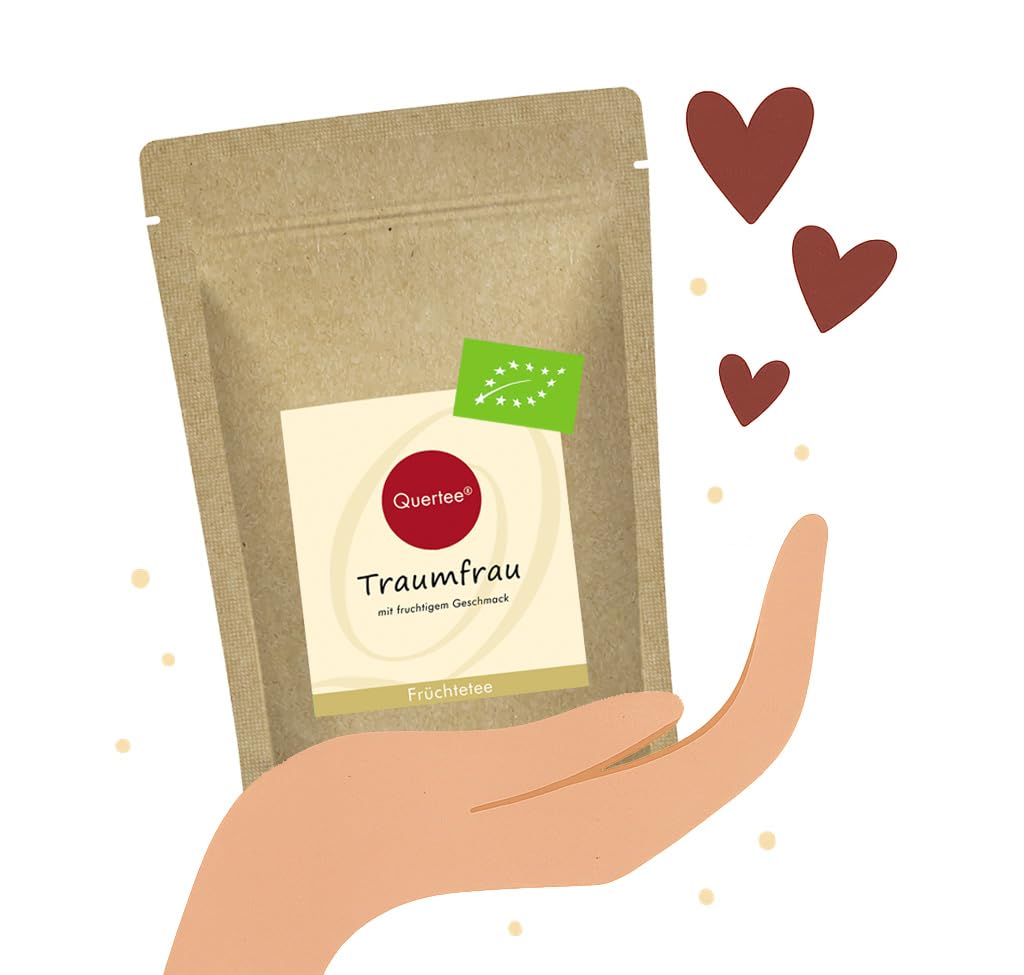 Bio Früchtetee „Traumfrau“ 500 g – Premium Früchtetee Mischung mit fruchtigem Geschmack, Tee Geschenk für deine Traumfrau oder als Teegeschenk für deine Liebste - loser Tee von Quertee