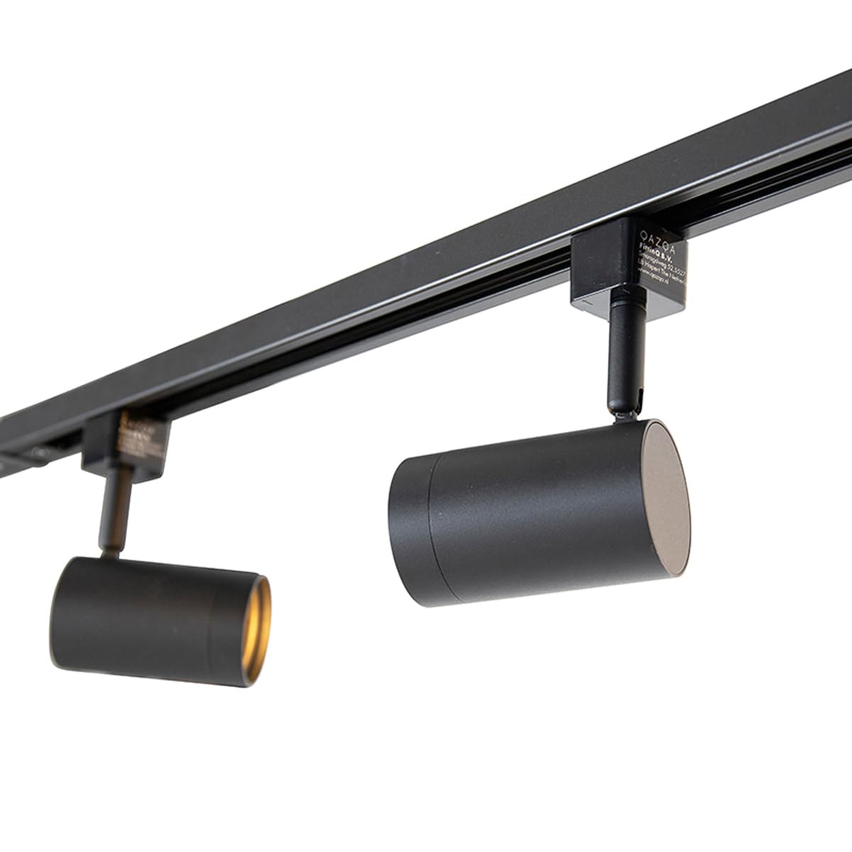 QAZQA Moderno sistema de rieles para colgar monofásico con 5 puntos negro - Jeana Acero Alargada Adecuado para LED Max. 5 x 50 Watt