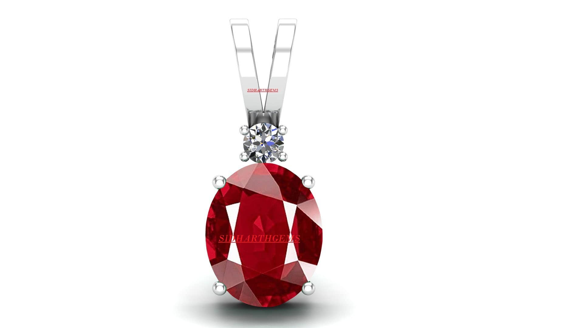 10.00 Carat Natural Ruby Manik Loose Gemstone Silver Plated Birthstone Astrology Rashi Ratan Stone Pendant Locket for Men & Women-image-22