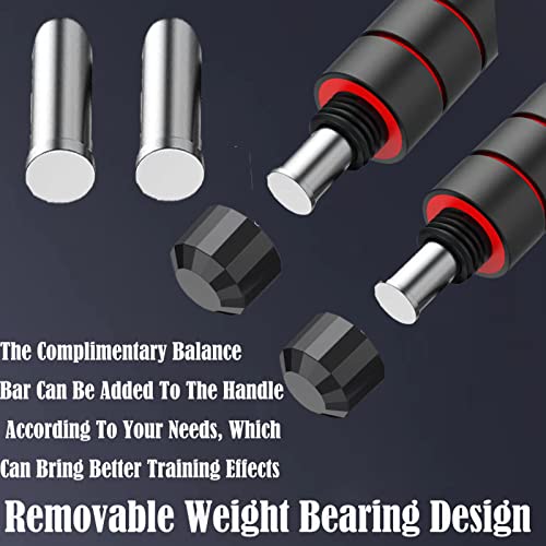 Bozkoa Steel Wire Weighted Jump Rope For Women Men,Speed Jump Rope For Kids Adult With 2 Premium Bearing,Adjustable Jump Rope With Non-Slip Handles,Suitable For Boxing,Exercise,Fitness,(Black Red) #TOP1