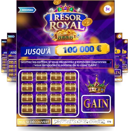 NOZHAM® X5 Faux Tickets à Gratter Gagnant 20 000€ – Blague Anniversaire et Farce – Gag pour Piéger la Famille et Les Amis – Cadeau Humoristique,...