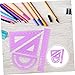TEHAUX Metal Ruler Set 4pcs Aluminum Alloy Rulers Easy to Read Numbers for Home Office School Math