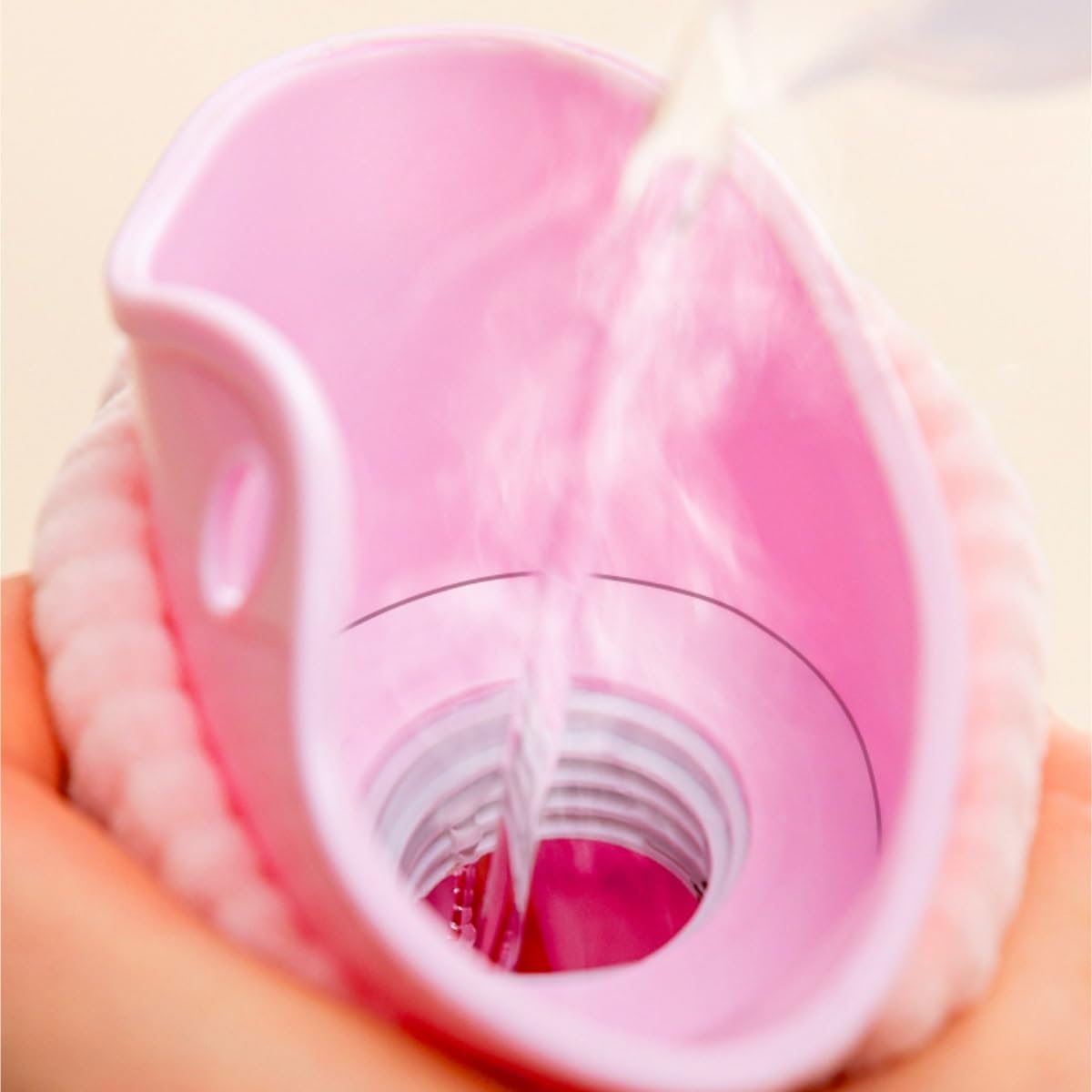 Bolsa de Agua Caliente Bolsa De Agua Caliente Llena De Agua Del PVC Del Calentador De La Mano De La Cubierta De Franela Del Hogar De La Botella De Agua Caliente Llena De Agua Hot Water Bottle Segura(G