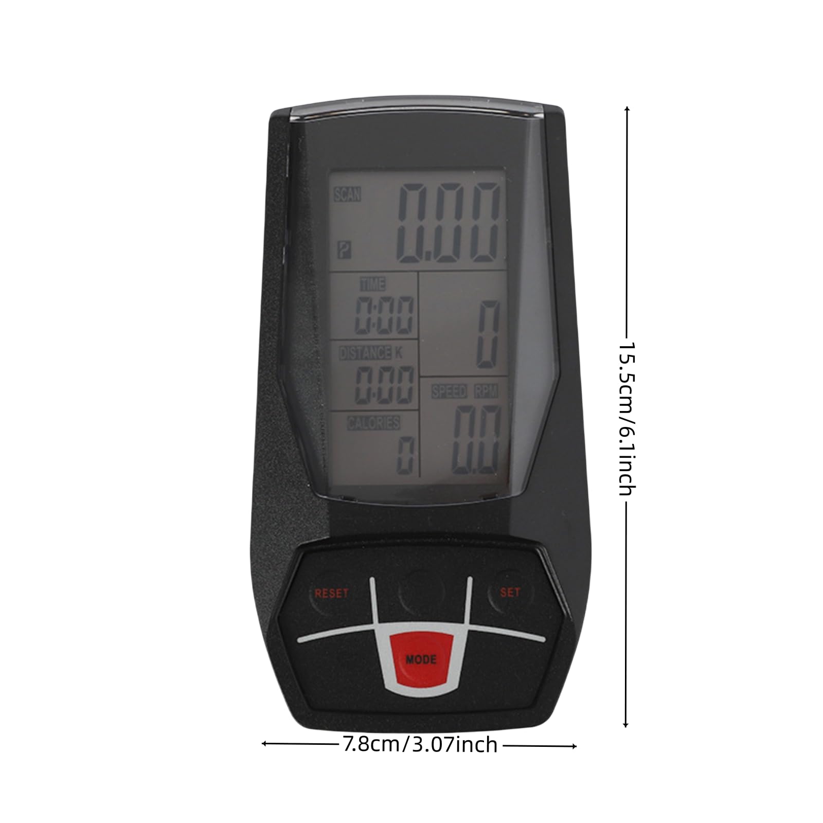 cuentakilometros Bici estatica, Cuentakilometros Bicicleta,Equipo de Gimnasio, Accesorios de Fitness con Seguimiento de Tiempo, Velocidad, calorías, Distancia (2 PCS)