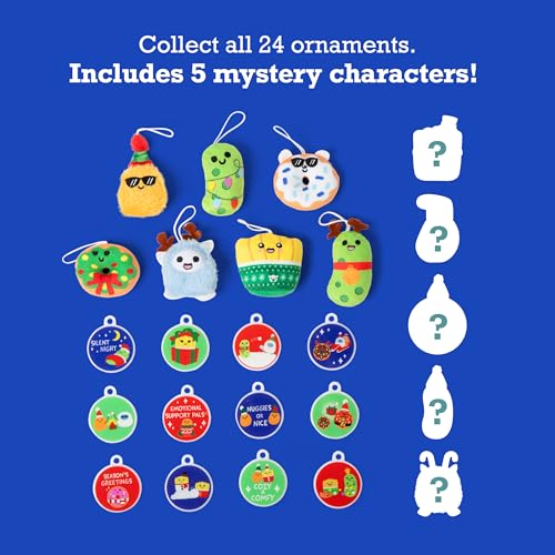 Image of Emotional Support Advent Calendar by Relatable, Includes Mini Plush Toys and Ornaments, Fun and Stocking Stuffer for Loved Ones of All Ages, Includes 24 Ornaments in Countdown Calendar