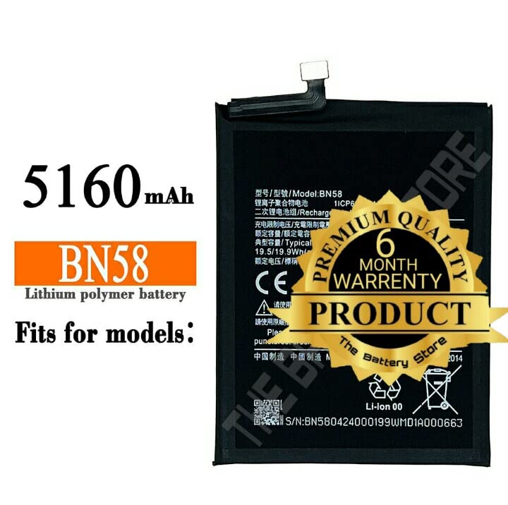 Image of THE BATTERY STORE Orignal BN58 Battery for mi Battery with 6 Month Warranty and high Capacity Battery Backup. (for MI BN58)