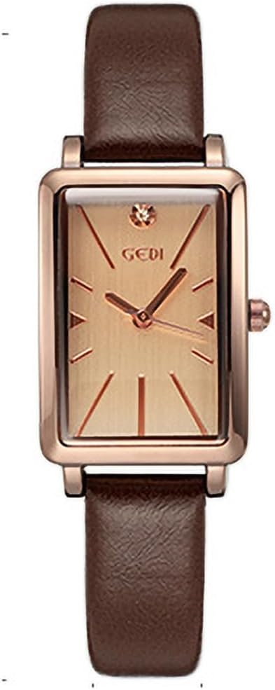 TOOCAT Women Wrist Watch Mini Ultra-Thin Elegant Simple Square Quartz Watches with Leather Strap 30M Waterproof Analog Watches for Females Students Ladies