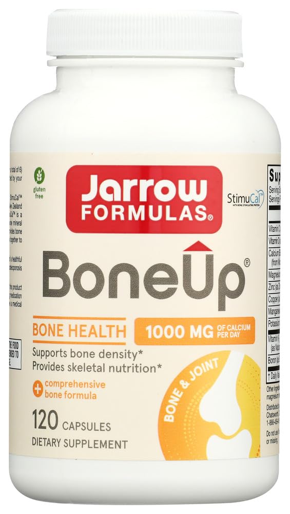 Jarrow BoneUp, 1,000mg Calcium Per Day, 120 Capsules Unflavored 120 Count (Pack of 1)