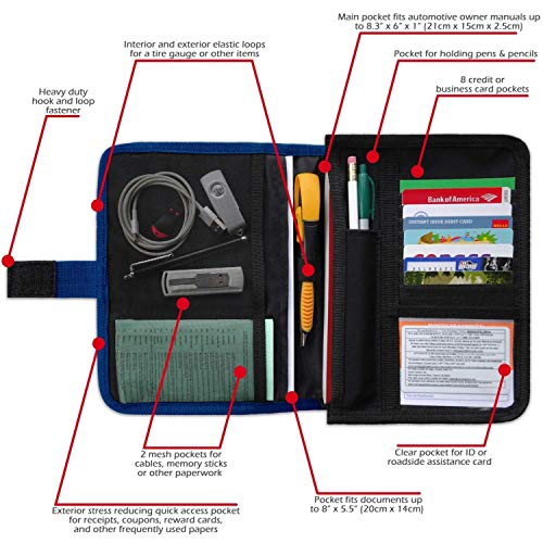 Organizador para guantera portátil azul miniatura 3