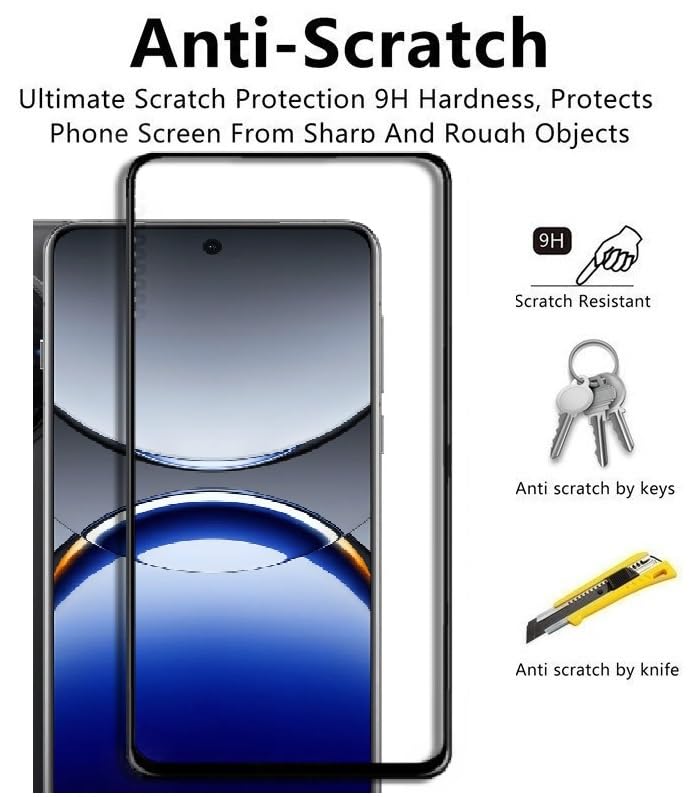 Image of Designed for OPPO Find X8 Pro 5G Tempered Glass Screen Protector Guard (Black) Full Screen Coverage with Easy Installation Kit OPPO Find X8 Pro Glass Guard (Black)