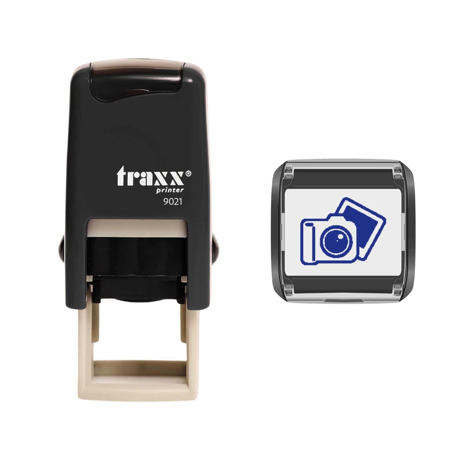 Traxx 9021 Loyalty Card Self Inking Rubber Stamp Photographers Photo Studio A Blue Camera & Photo Design