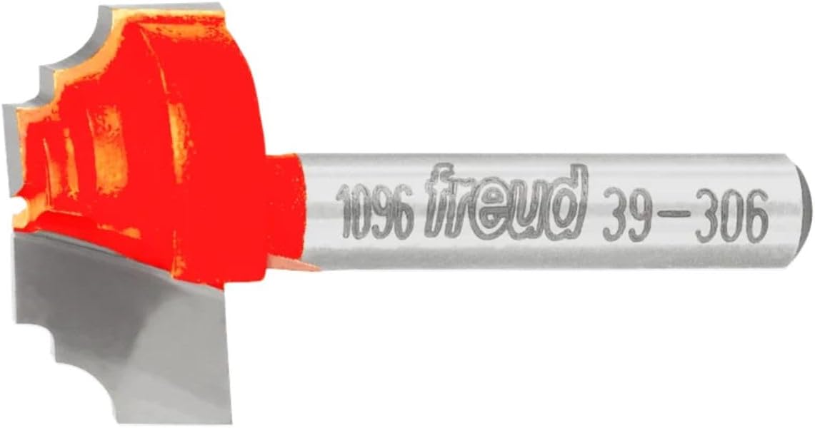 Freud Classical Beading Router Bit with Perma-Shield Coating for Maximum Precision - Ideal for Trim & Molding, 1/8" Radius, 1/4" Shank, 2 Cutters - 39-306