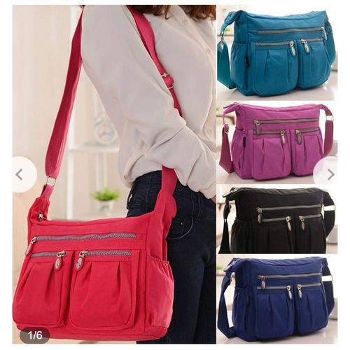 Quner Women Messenger Shoulder Bag Light Weight Nylon Waterproof Sport