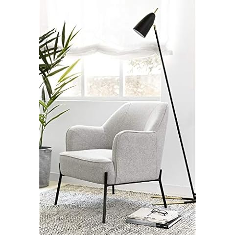 Butaca Salón Comedor Tapizada Kenay Arne Gris Claro Cover