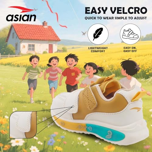 Image of ASIAN Blinky-02 Kids Light Shoes with Fun Blinky LED Lights | Soft Cushion Comfort, Lightweight & Easy Strap Closure, Durable Grip Sole Shoes for Boys and Girls