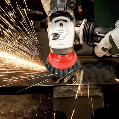 Image of 20 Pack Wire Wheel Cup Brush, 3 Inch Twisted Knotted Wheel Brush with 5 /8 inch-11 Threaded Arbor for Angle Grinder, Max RPM 12,500, 0.020in Carbon Steel for Rust Removal, Abrasives