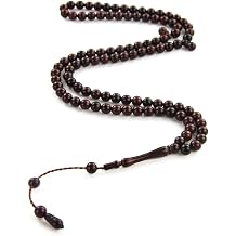 Kuka Prayer Beads 99 Beads 9mm Brown Wood for Islamic Prayer and Meditation - Traditional Muslim Rosary - Brown