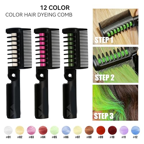 Peine Tinte Temporal Para Cabello Color Dorado miniatura 7