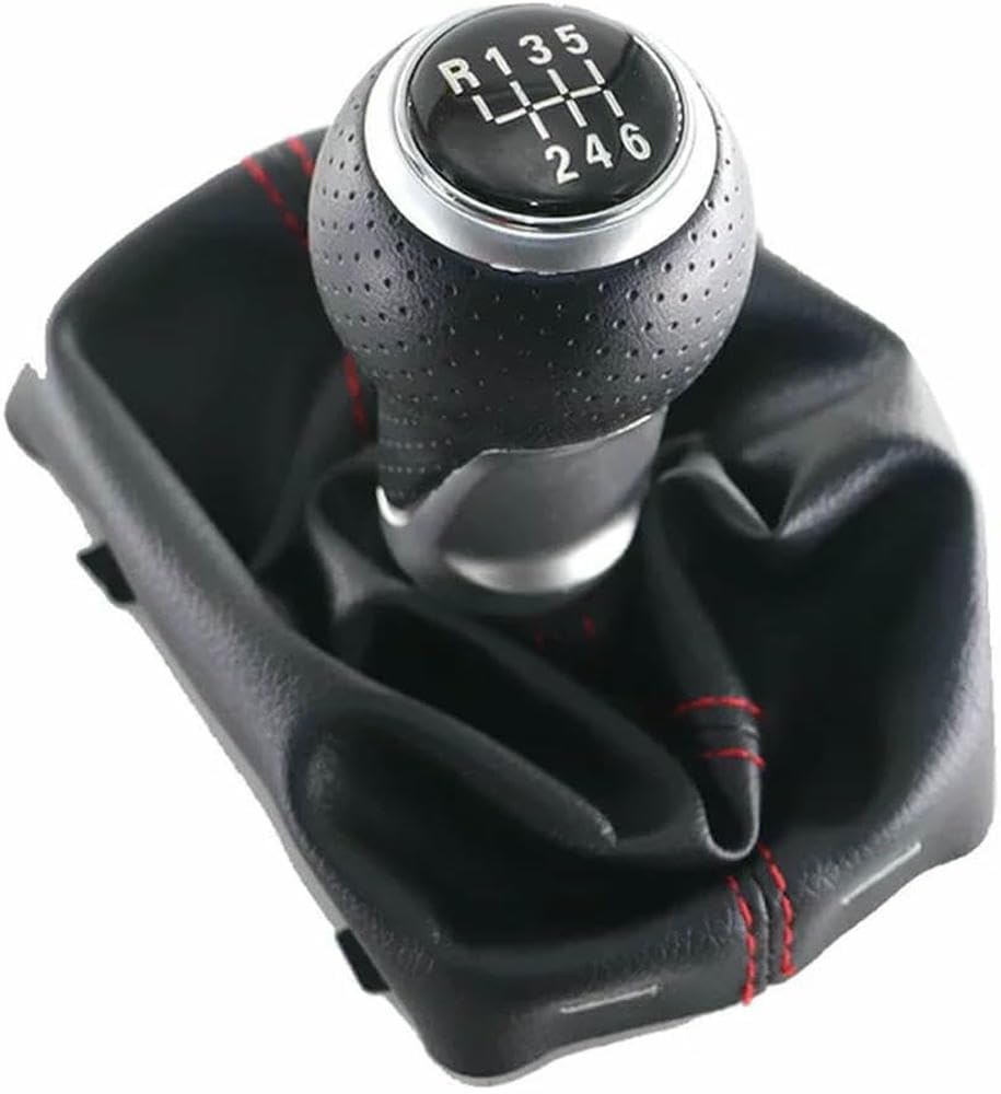 GZNBB Car Manual Gear Shift Knob Boot Cover Gaiter Lever Shifter Handle Stick, for Audi A3 S3 8L 2001-2003