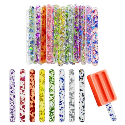 KSBBHDS 50 Palitos De Helado Acrílico, Creativos Y Coloridos, Reutilizables, Palitos De Carámbano De Helado, Accesorios De Dulces De Helado De Bricolaje.