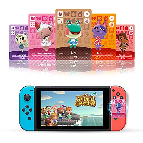 24 Pcs ACNH NFC Card Series 1-4 Mini Game Cards for New Horizons with Crystal Case and Animal Bells Bag Switch/Switch Lite/Wii U… (ACNH 24 pcs)