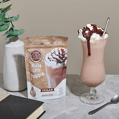 Coconut Cloud: Mocha Frappe Frozen Blended Iced Coffee Latte Mix | Instant: Add Ice + Favorite (Nut) Milk, Blend & Enjoy | Natural, Delicious, Creamy Coffee & Chocolate (Dairy Free, Gluten Free, Vegan), 6 Servings - Thumbnail 3