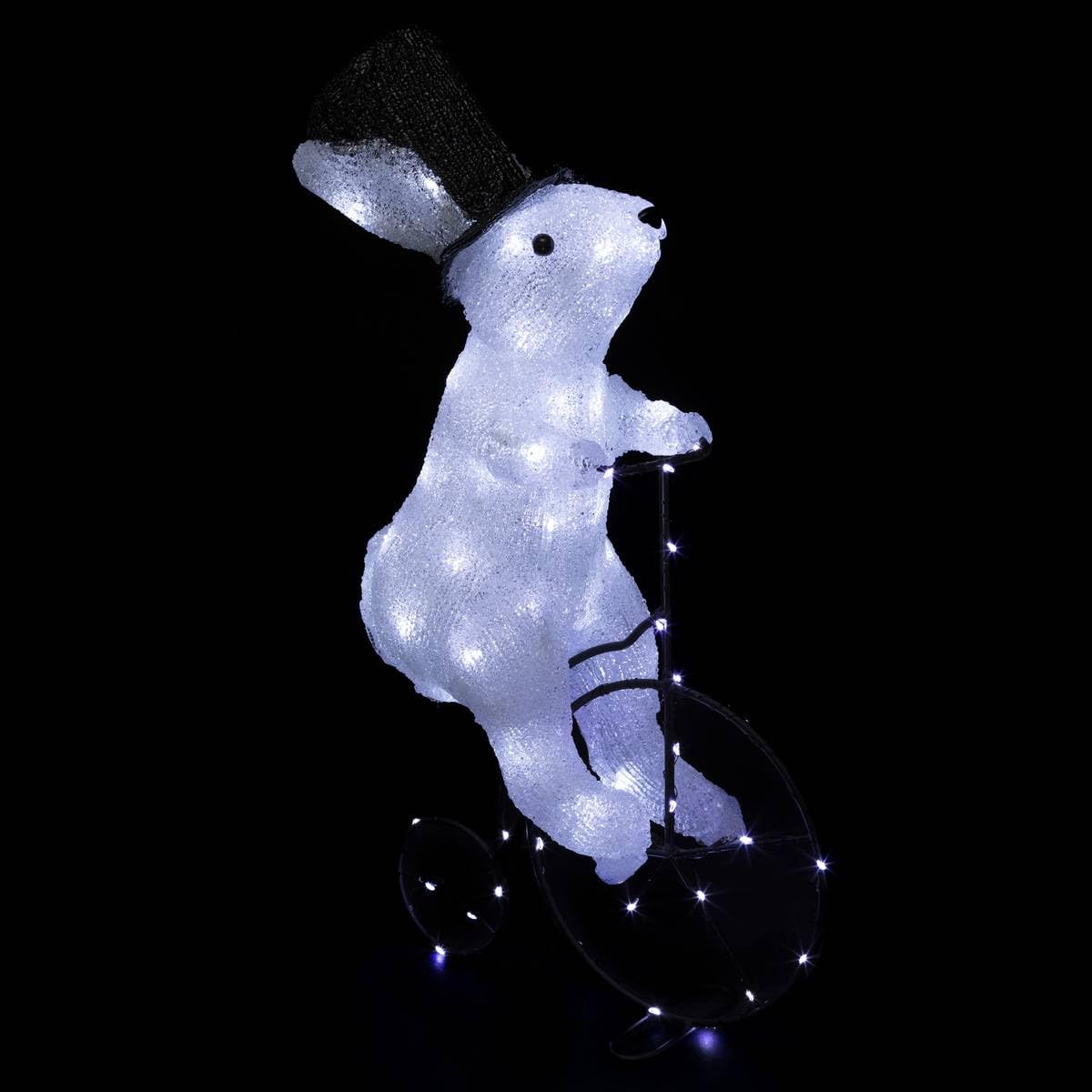 Fééric Lights and Christmas Lapin sur vélo Lumineux extérieur 44 cm - Blanc Froid