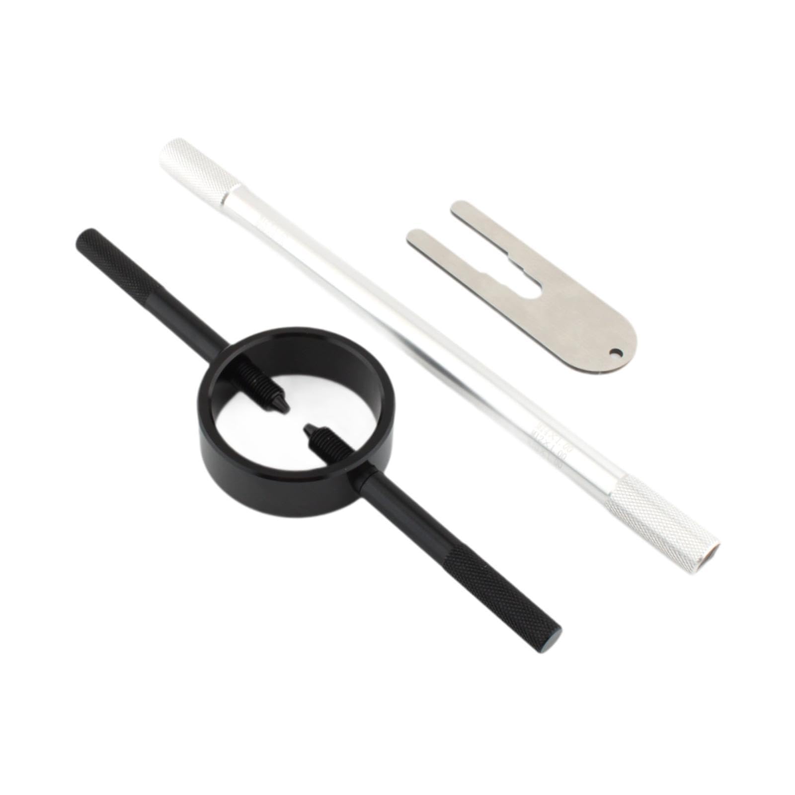 Compressore Molla Forcella Set Riparazione Motore Kit Attrezzi Valvole Strumento Lega di Alluminio Robusto Uso Facile Adatto per Appassiona, Nero Argento