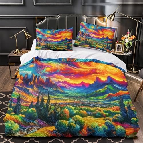 Housse de couette 3D zip invisible microfibre douce King - 2