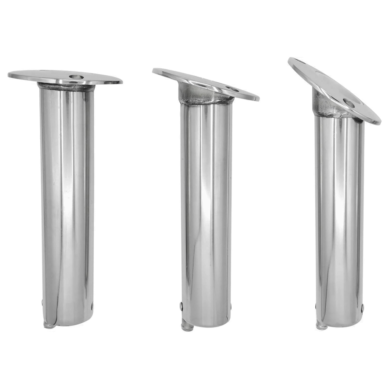 Waterside - Soporte para caña de pescar en acero inoxidable, soporte de metal para barco y muelle con posicionamiento de caña, soporte para barco, muelle de pesca, acero inoxidable, montaje junto al