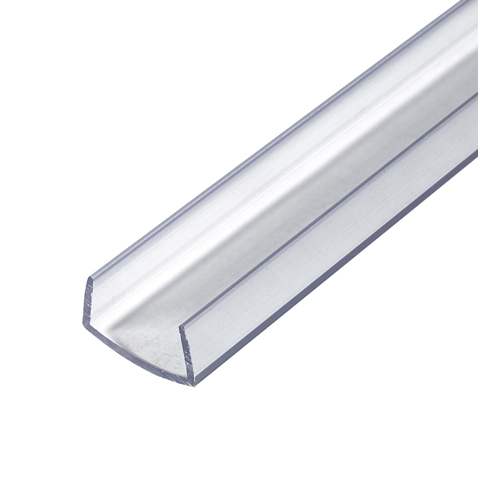 Outwater Plastics 341-Cl Clear 3/4'' Rigid Vinyl Clear Plastic U-Channel/C-Channel 46 Inch Lengths (Pack of 3)